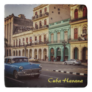 Cuba Havana Vintage Classic Car Cityscape Trivet