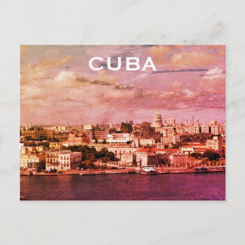 Cuba Havana Vintage Travel Tourism Add Postcard