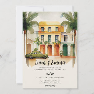 Cuba Havana Wedding Invitation destination wedding