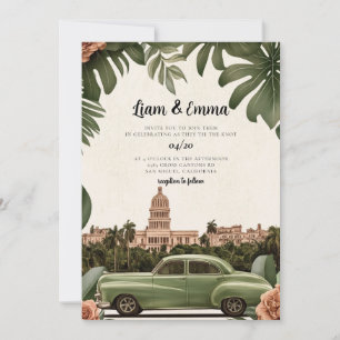 Cuba Havana Wedding Invitation destination wedding