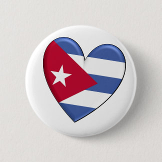 Cuba Heart Flag Pinback Button