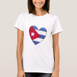 Cuba Heart Flag T-shirt