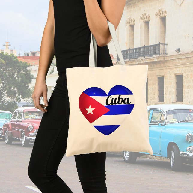 Cuba Heart Flag Tote Bag (Creator Uploaded)