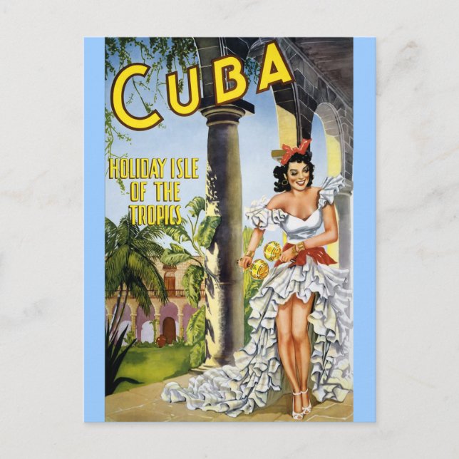 CUBA HOLIDAY ISLAND OF THE TROPICS POSTCARD (Front)