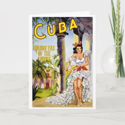 Cuba holiday isle of the tropics Vintage Poster