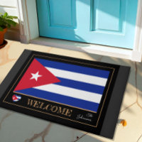 Cuba house mat, Cuban Flag sports / Welcome