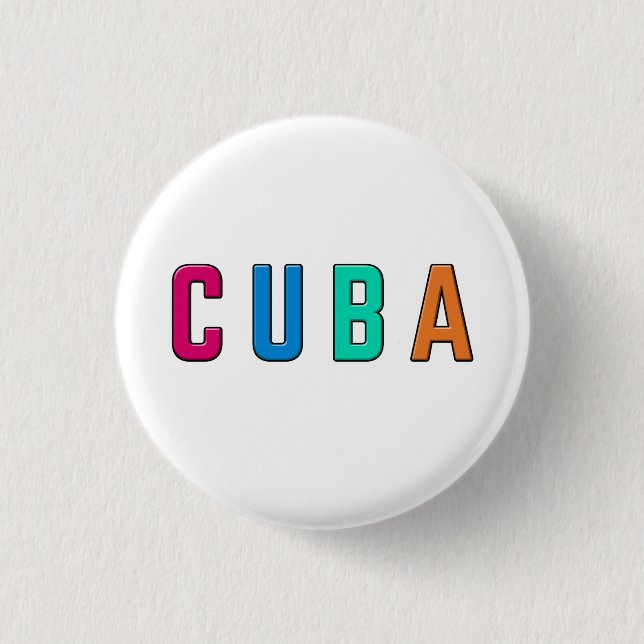 Cuba, I love Cuba Button (Front)