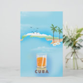 Cuba Illustrated map travel poster (Standing Front)