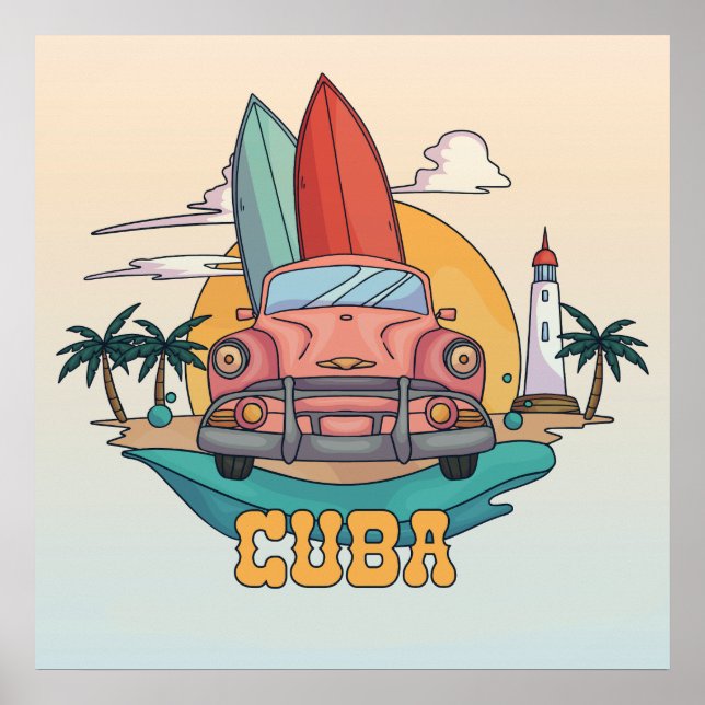Cuba Illustration Poster (Front)