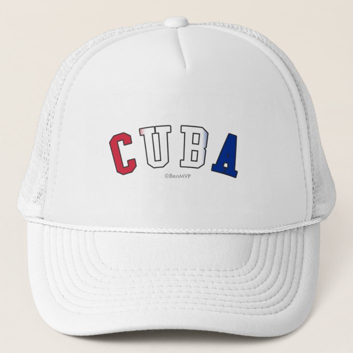 Cuba in National Flag Colors Hat