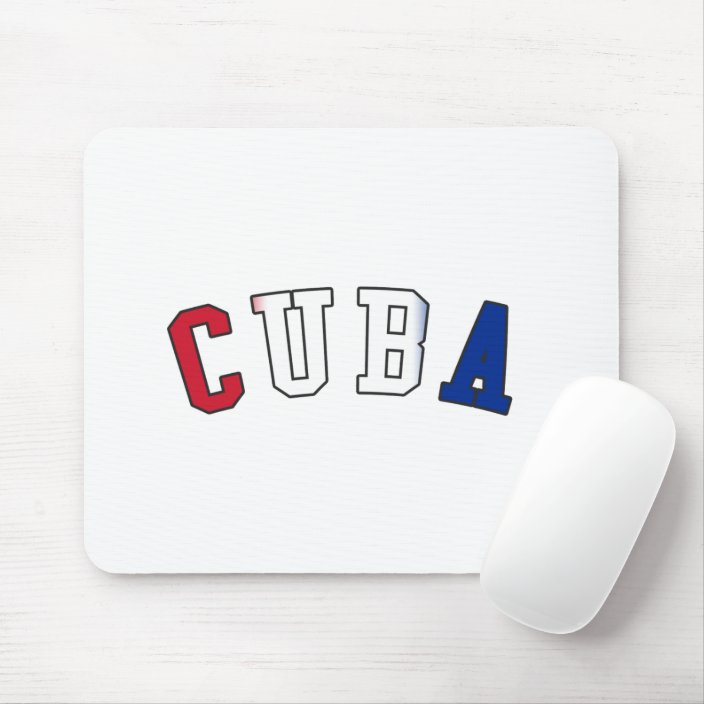 Cuba in National Flag Colors Mouse Pad
