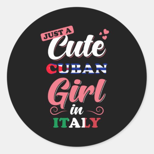 Cuba Italy Saying Classic Round Sticker
