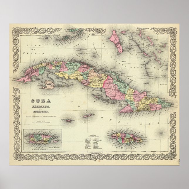 Cuba, Jamaica And Puerto Rico Poster (Front)