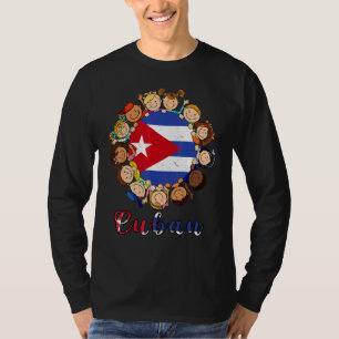 Cuba Kids Cubanita Hispanic Heritage Cuban Flag Pr T-Shirt