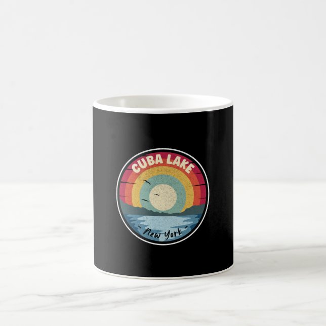 Cuba Lake New York Colorful Scene Coffee Mug (Center)