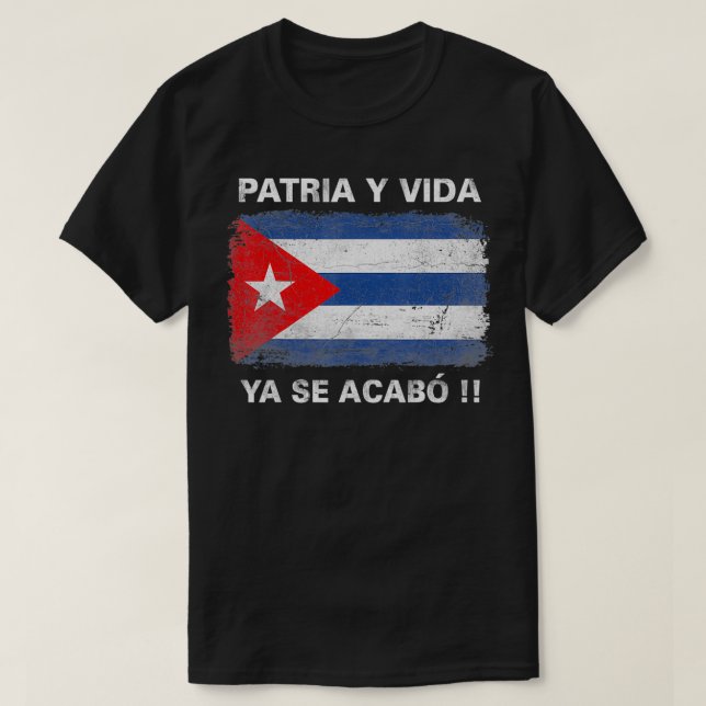 Cuba Libre Cuban Flag Cuban Freedom Movement Patri T-Shirt (Design Front)