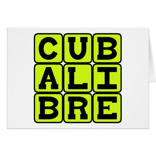 Cuba Libre, Highball Cocktail Cards (Front Horizontal)