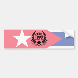 Cuba Libre Motto Laurels Bumper Sticker
