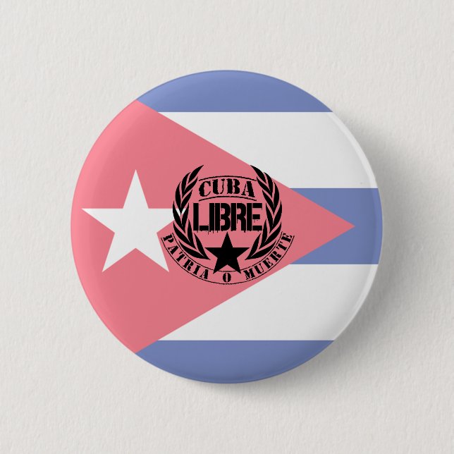 Cuba Libre Motto Laurels Button (Front)