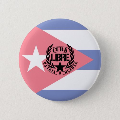 Cuba Libre Motto Laurels Button