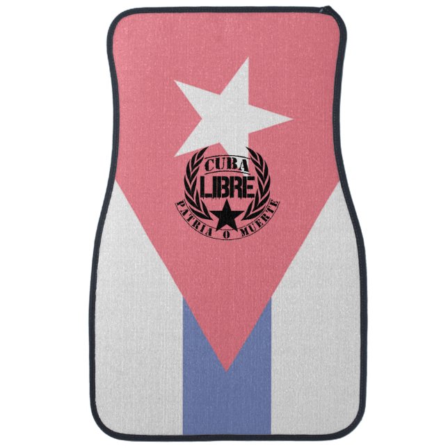 Cuba Libre Motto Laurels Car Floor Mat (Front)