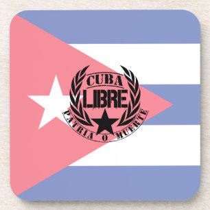 Cuba Libre Motto Laurels Drink Coaster