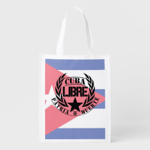 Cuba Libre Motto Laurels Grocery Bag