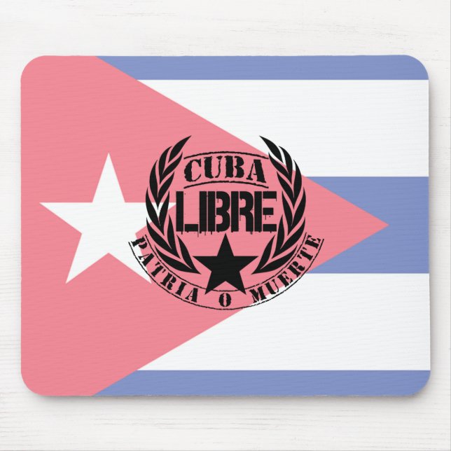 Cuba Libre Motto Laurels Mouse Pad (Front)