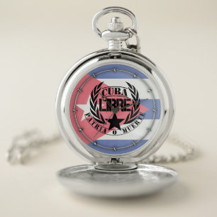 Cuba Libre Motto Laurels Pocket Watch