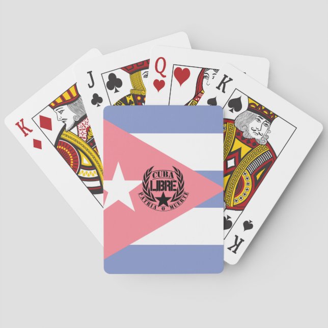 Cuba Libre Motto Laurels Poker Cards (Back)