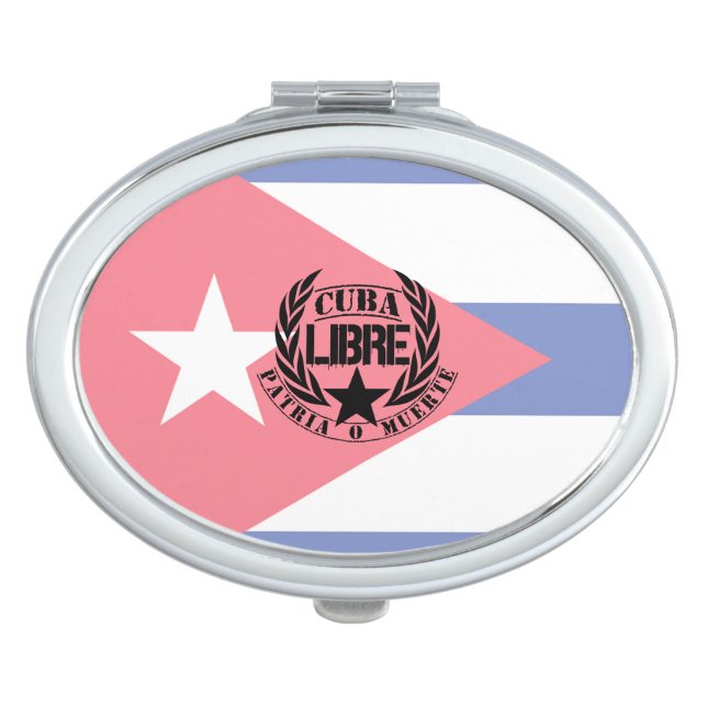 Cuba Libre Motto Laurels Vanity Mirror (Front)