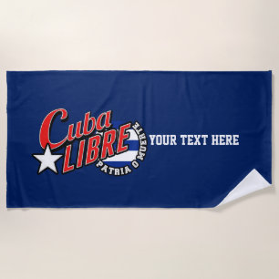 Cuba Libre Motto on a Beach Towel