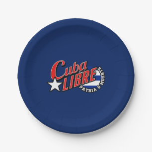 Cuba Libre Motto Paper Plates