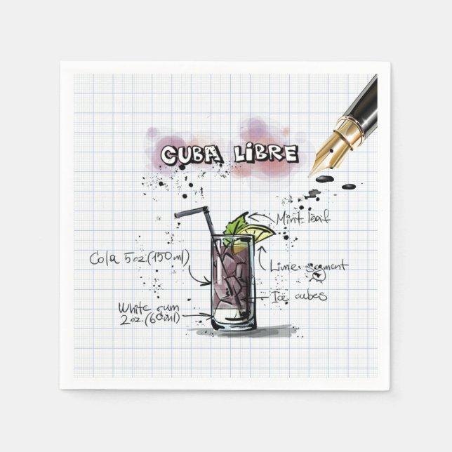 Cuba Libre Paper Napkins (Front)