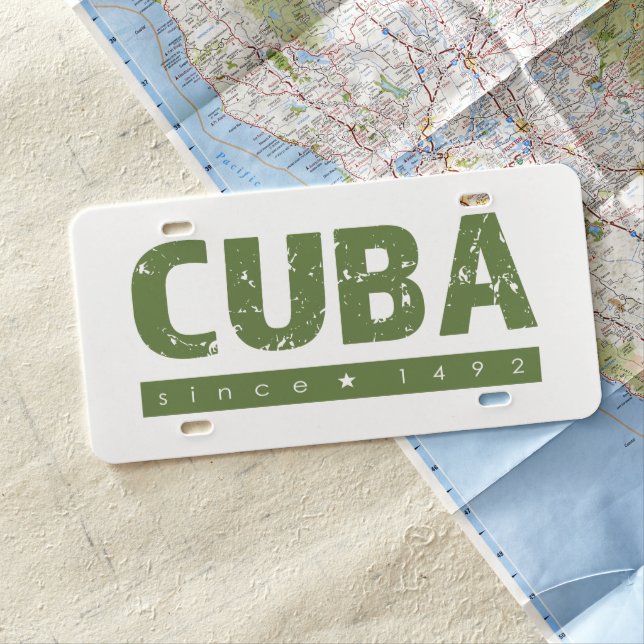 Cuba License Plate (In Situ)