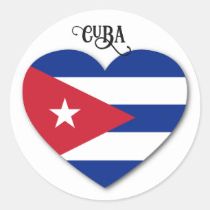 Cuba Love Classic Round Sticker