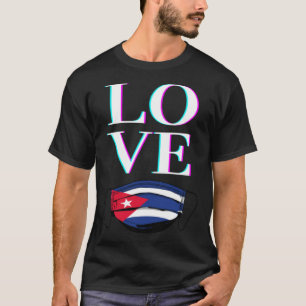 Cuba LOVE Cuban Flag Face Mask FREE CUBA T-Shirt