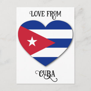 Cuba Love Custom Text Postcard