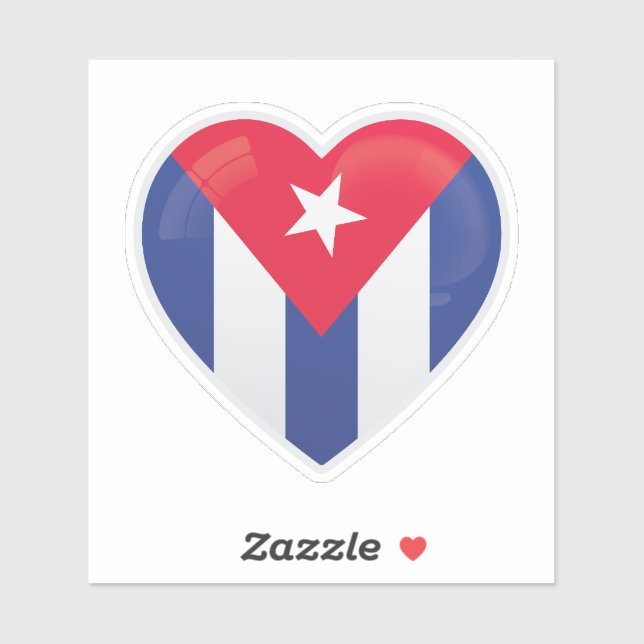 Cuba Love Flag  Sticker (Sheet)