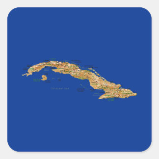 Cuba Map Sticker