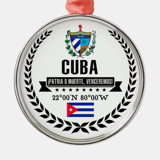 Cuba Metal Ornament (Front)
