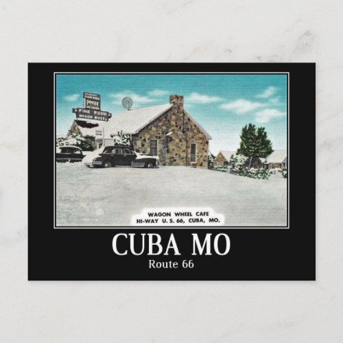 Cuba Missouri Rte 66 Vintage Postcard