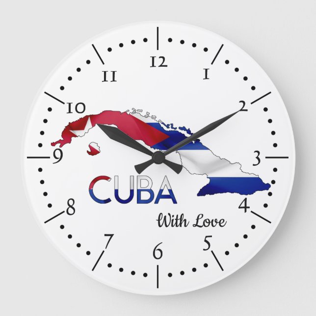Cuba national flag large clock (Front)