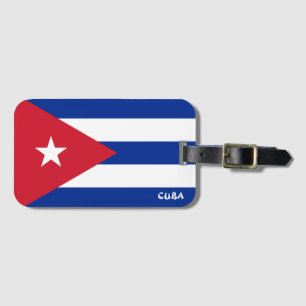 Cuba National Flag Patriotic Luggage Tag
