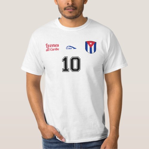 Cuba National Football Team Soccer Retro Jersey T_Shirt