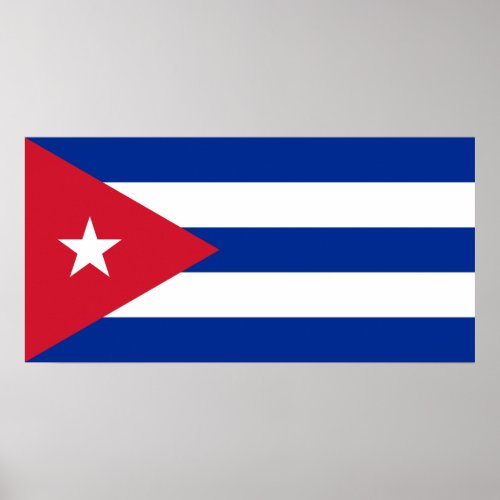 Cuba National World Flag Poster