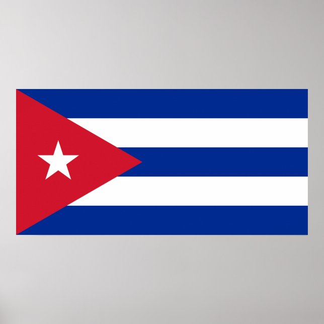 Cuba National World Flag Poster (Front)