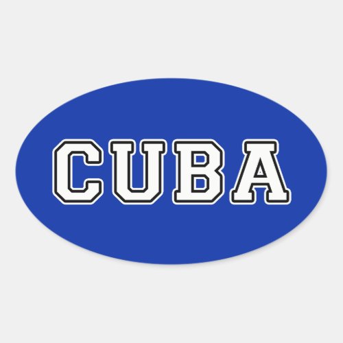 Cuba Oval Sticker