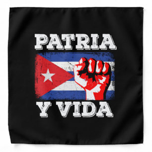 Cuba Patria Y Vida Cubano National Flag Bandana