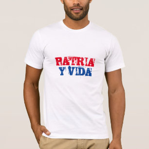 Cuba Patria y vida SOS Cuba red blue white T-Shirt